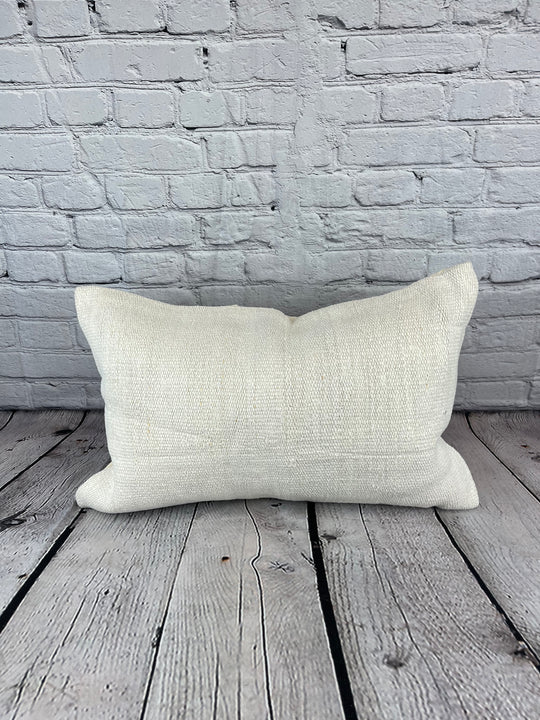 16 x 24 Hemp Pillow Turkish Cushion Natural White Pillow Cushion Cover #6118