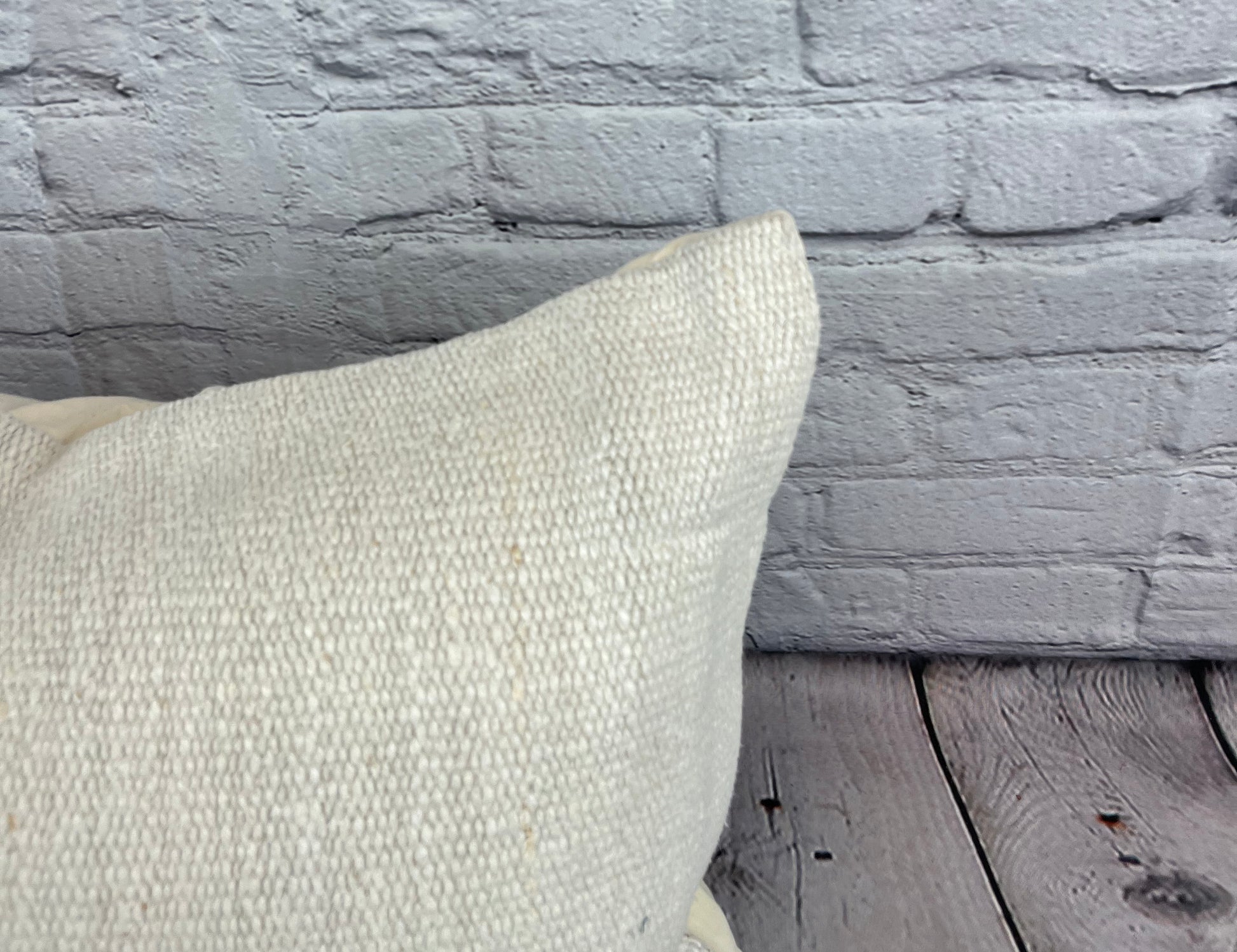 16 x 24 Hemp Pillow Turkish Cushion Natural White Pillow Cushion Cover #6118