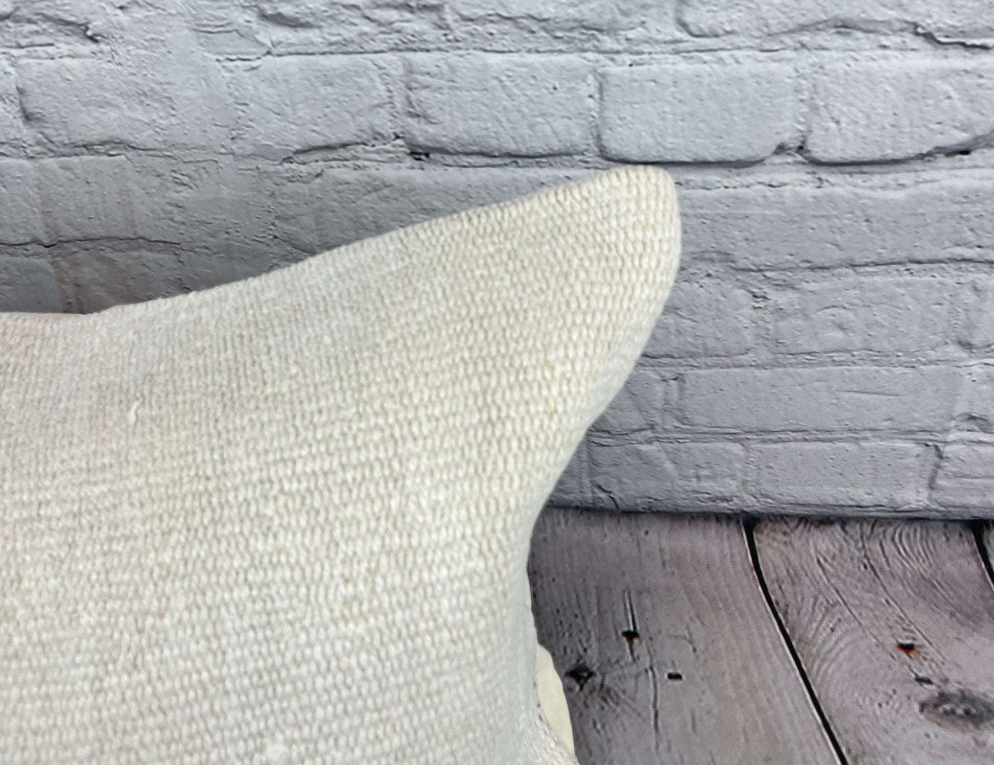 16 x 24 Hemp Pillow Turkish Cushion Natural White Pillow Cushion Cover #6135