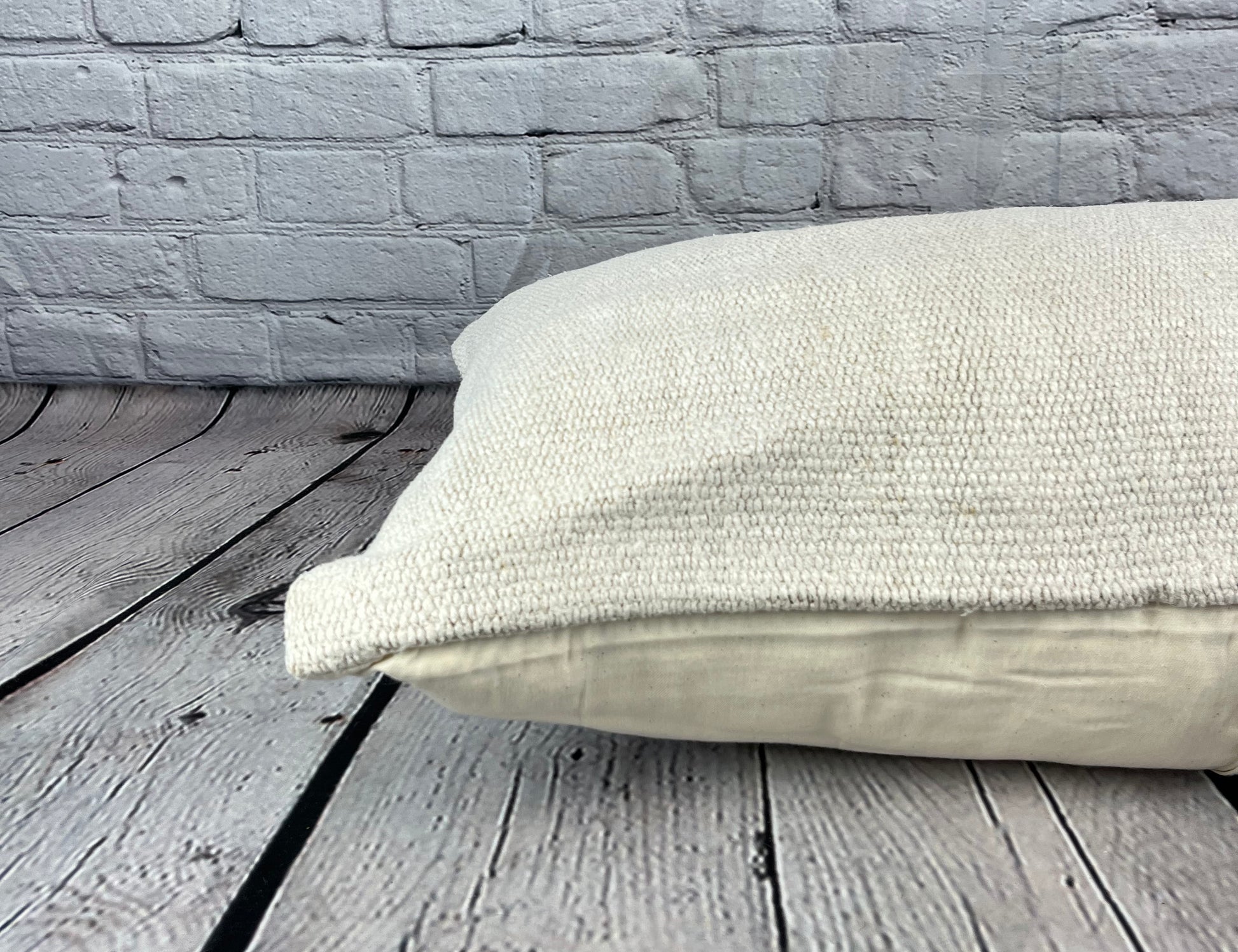 16 x 24 Hemp Pillow Turkish Cushion Natural White Pillow Cushion Cover #6135