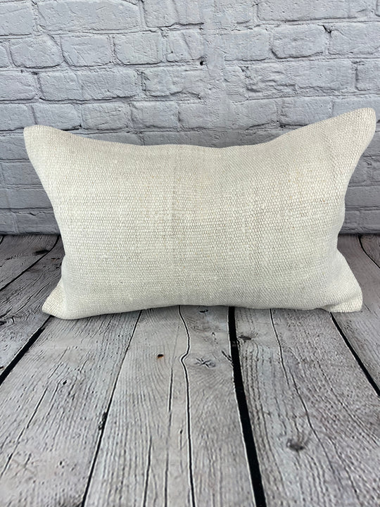 16 x 24 Hemp Pillow Turkish Cushion Natural White Pillow Cushion Cover #6134