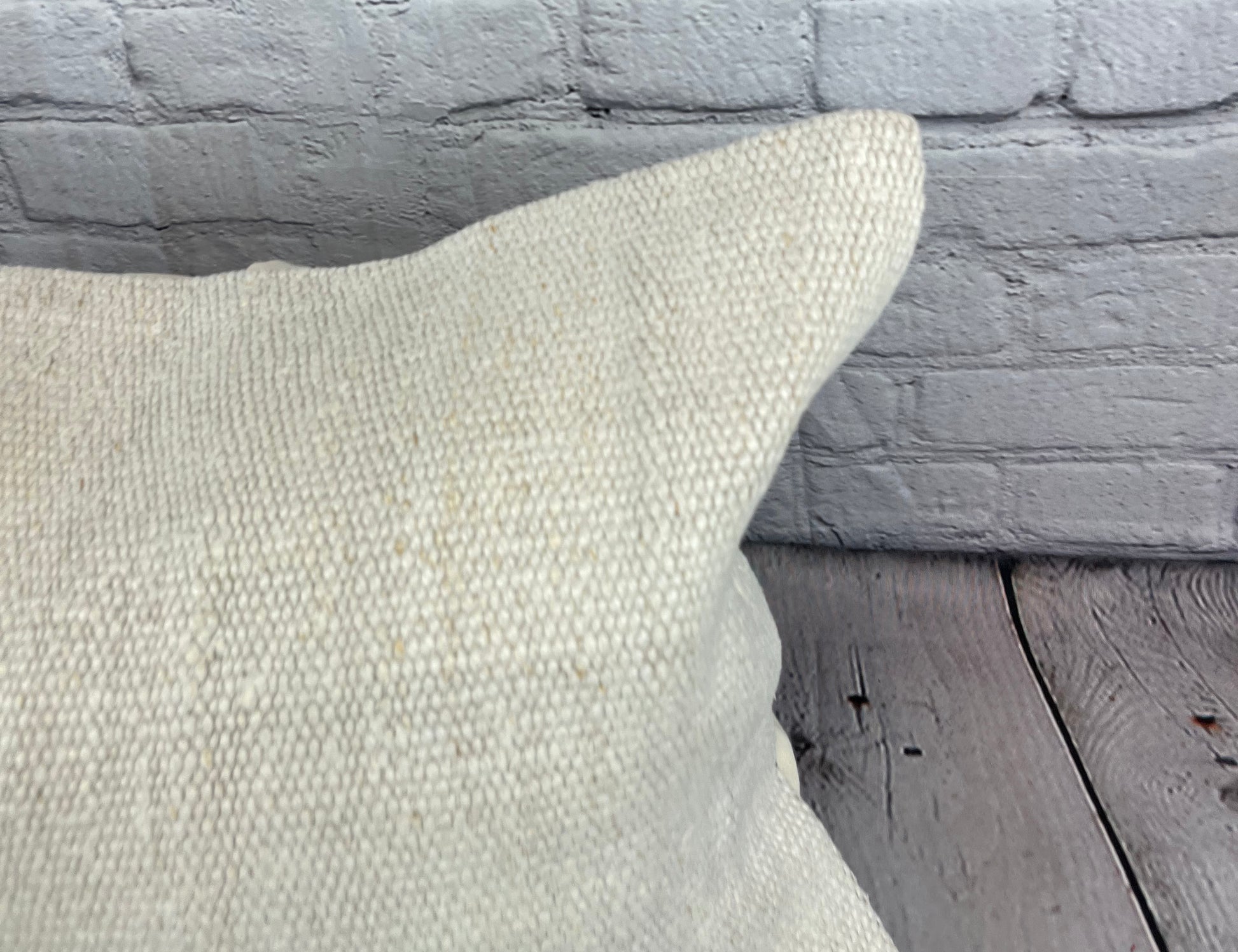 16 x 24 Hemp Pillow Turkish Cushion Natural White Pillow Cushion Cover #6134