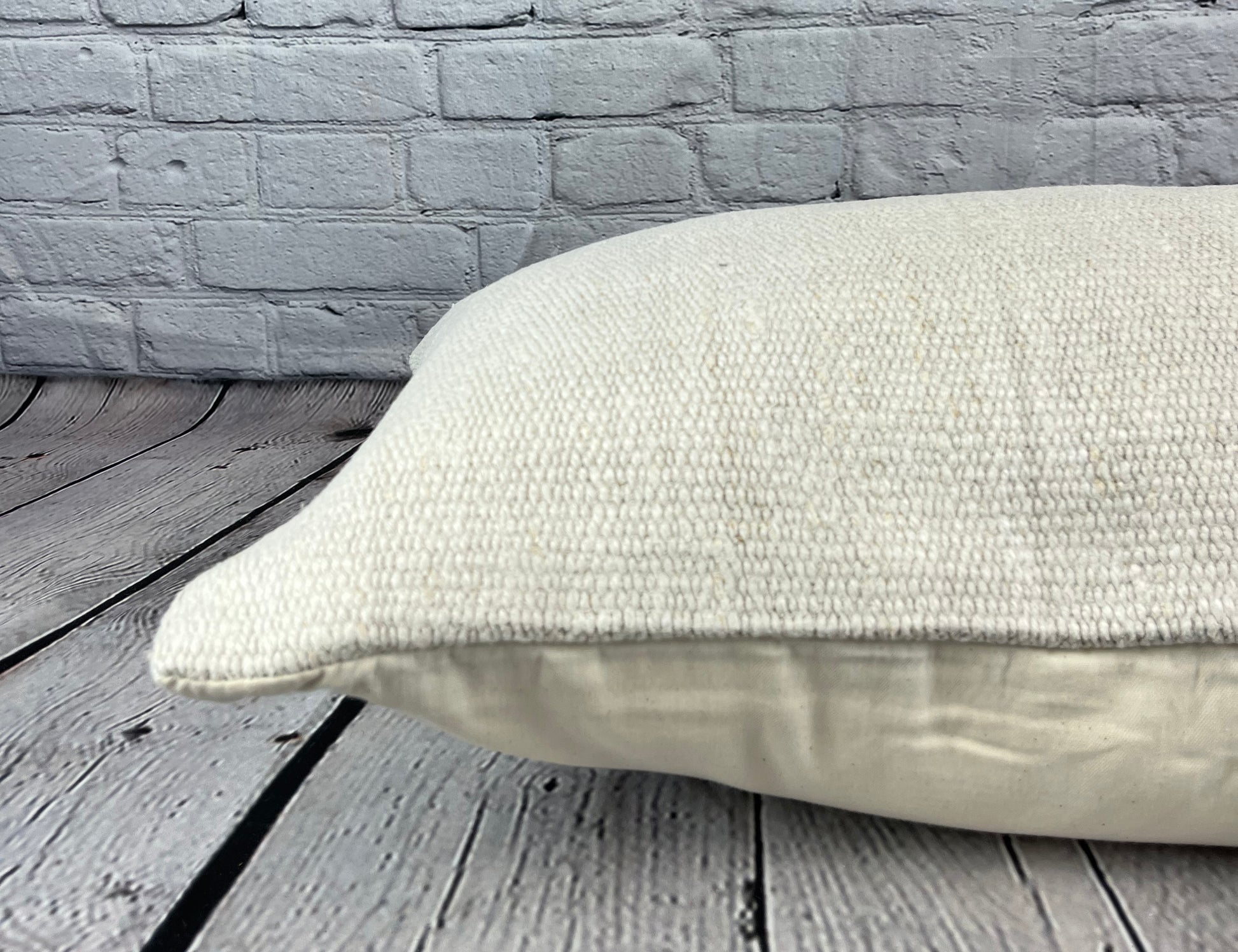 16 x 24 Hemp Pillow Turkish Cushion Natural White Pillow Cushion Cover #6134