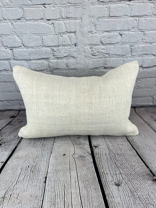 16 x 24 Hemp Pillow Turkish Cushion Natural White Pillow Cushion Cover #6136