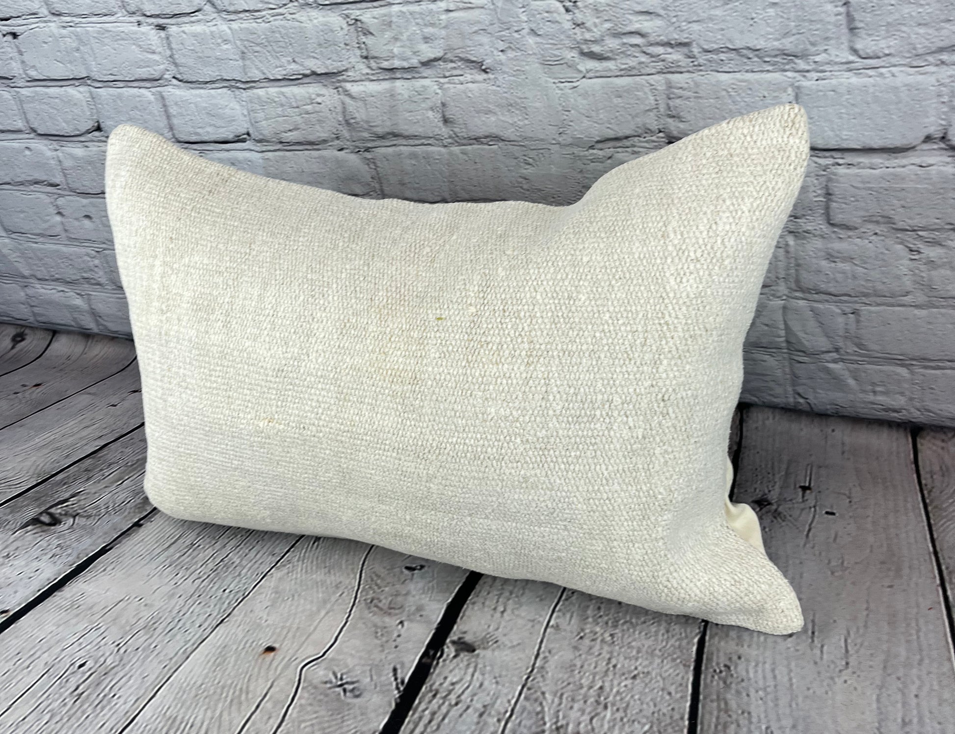 16 x 24 Hemp Pillow Turkish Cushion Natural White Pillow Cushion Cover #6136
