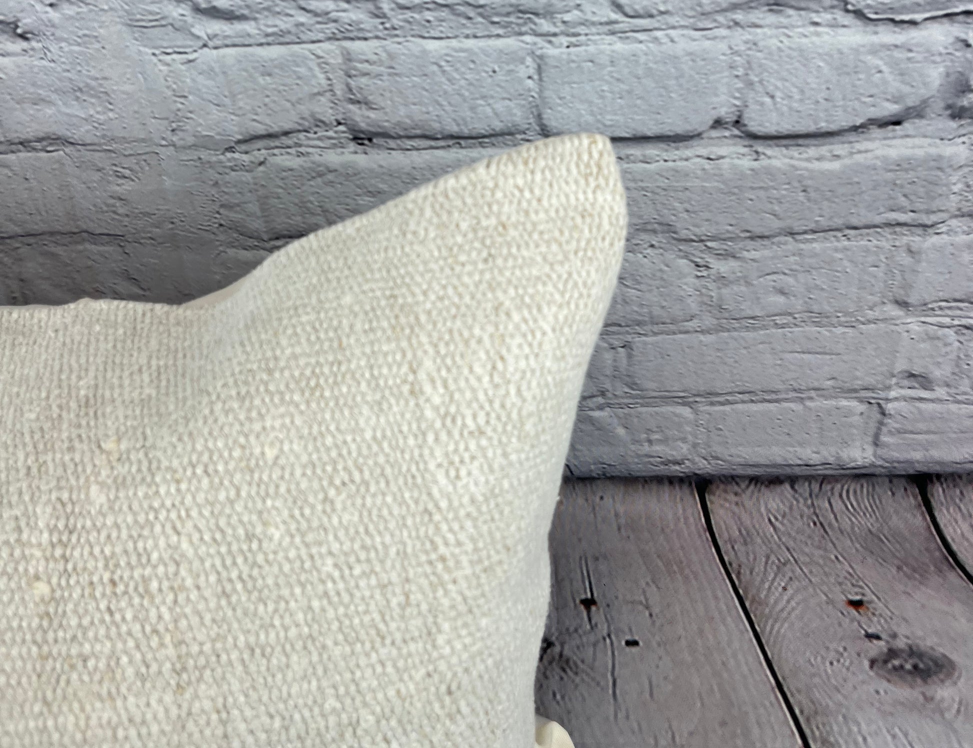 16 x 24 Hemp Pillow Turkish Cushion Natural White Pillow Cushion Cover #6136