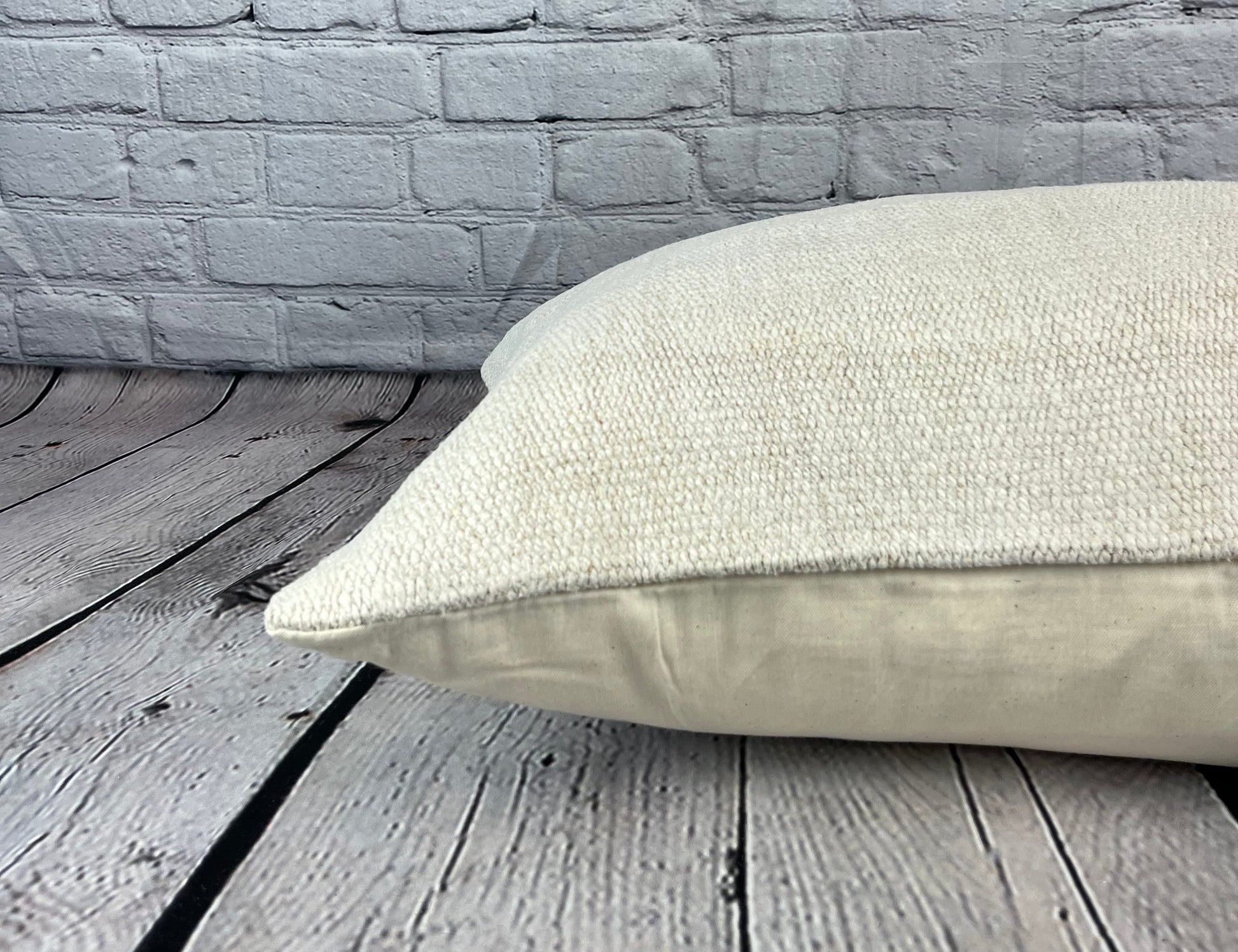 16 x 24 Hemp Pillow Turkish Cushion Natural White Pillow Cushion Cover #6136