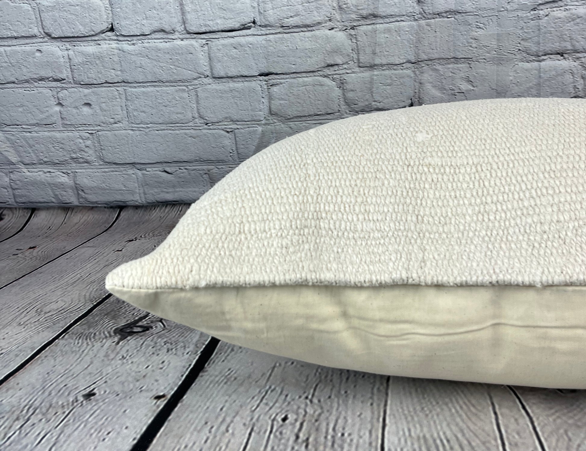 16 x 24 Hemp Pillow Turkish Cushion Natural White Pillow Cushion Cover #6098