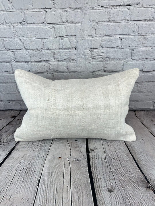 16 x 24 Hemp Pillow Turkish Cushion Natural White Pillow Cushion Cover #6155
