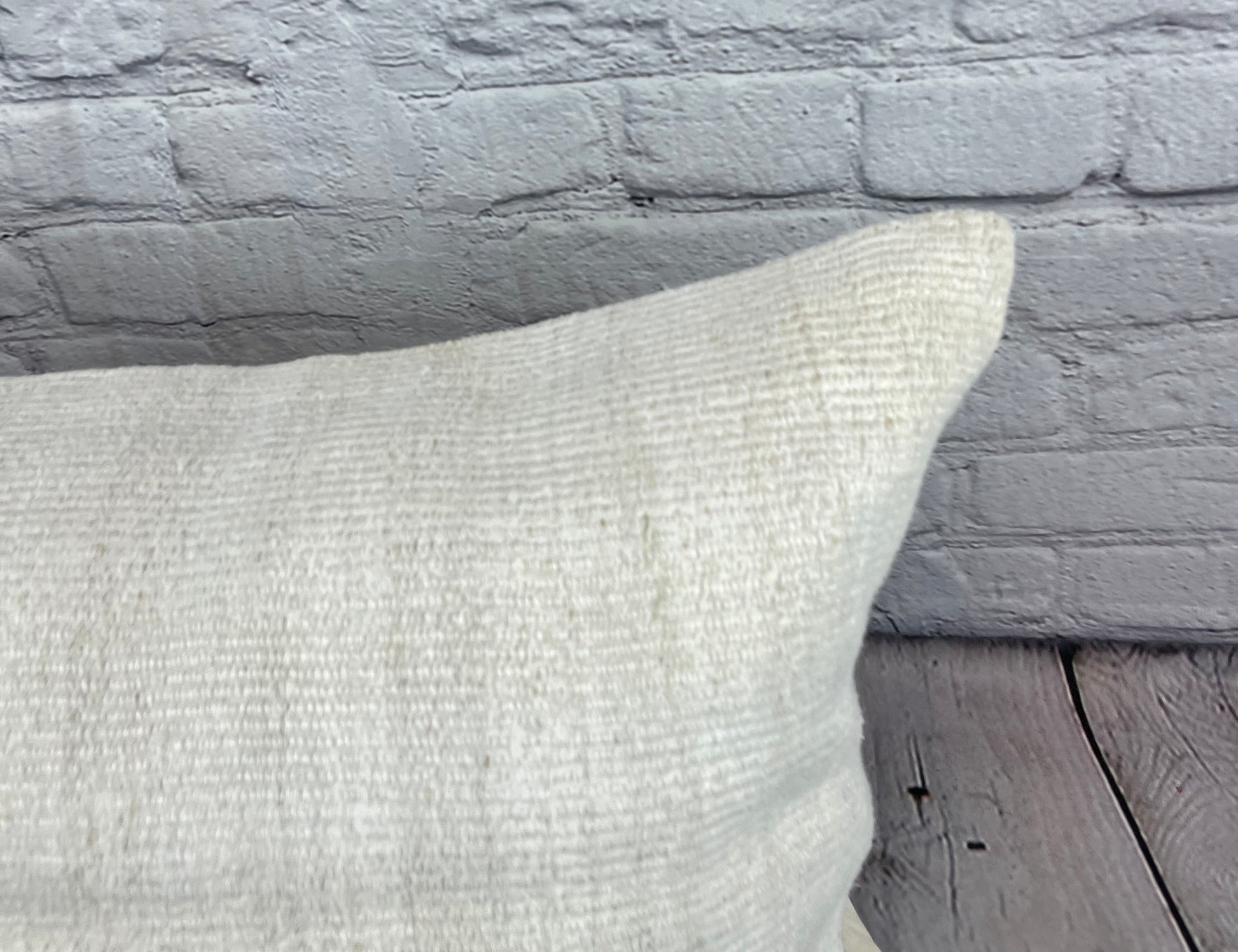 16 x 24 Hemp Pillow Turkish Cushion Natural White Pillow Cushion Cover #6155