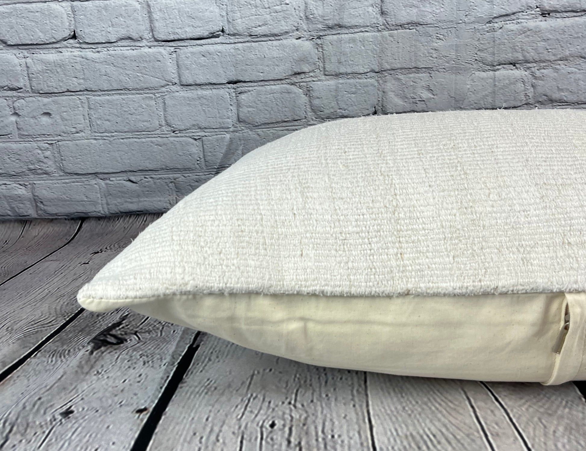 16 x 24 Hemp Pillow Turkish Cushion Natural White Pillow Cushion Cover #6155