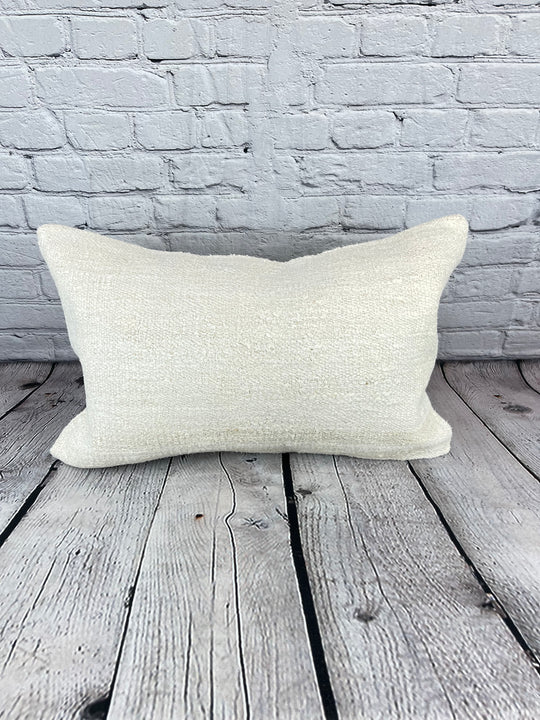 16 x 24 Hemp Pillow Turkish Cushion Natural White Pillow Cushion Cover #6175