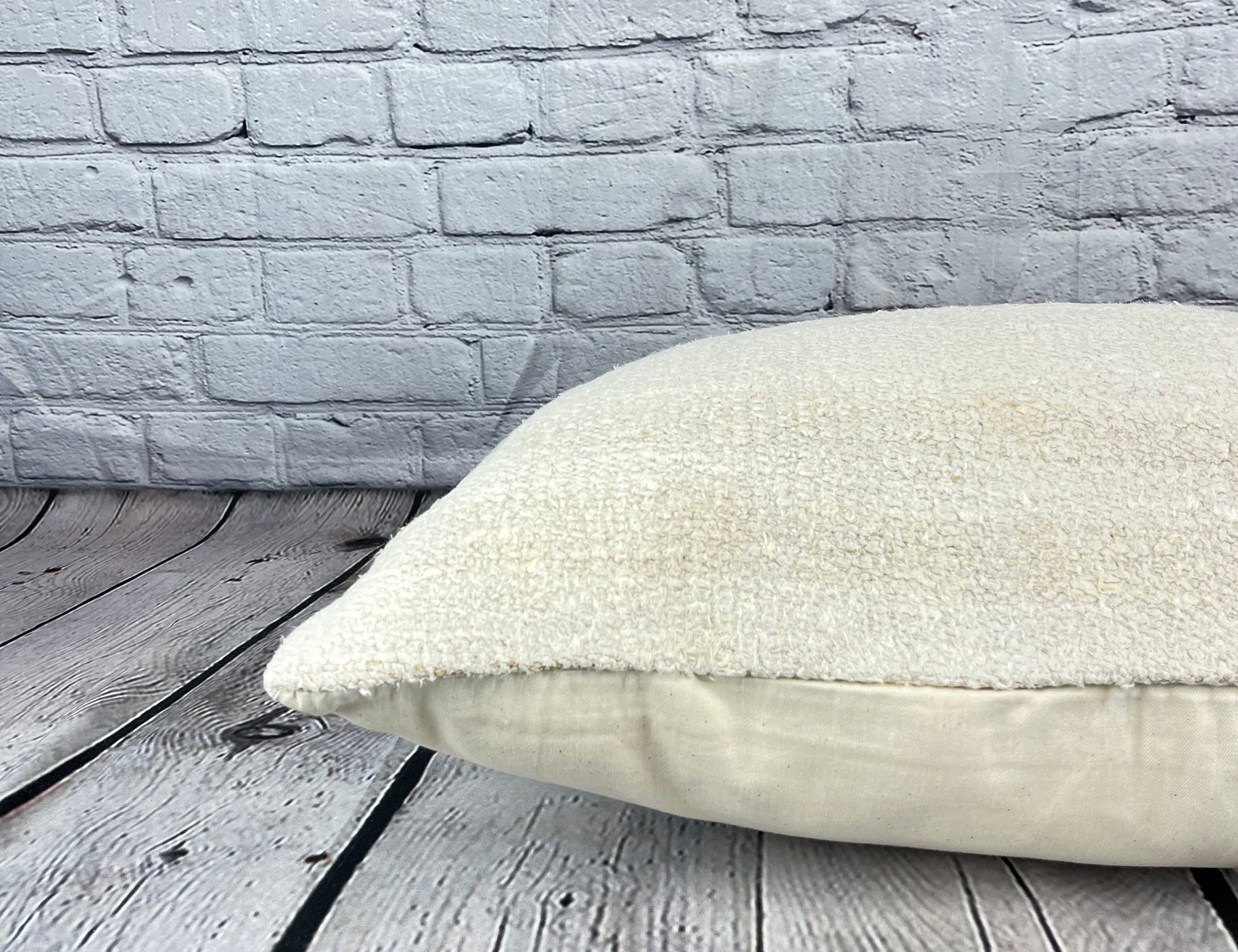 16 x 24 Hemp Pillow Turkish Cushion Natural White Pillow Cushion Cover #6175