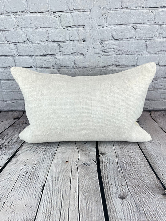 16 x 24 Hemp Pillow Turkish Cushion Natural White Pillow Cushion Cover #6154
