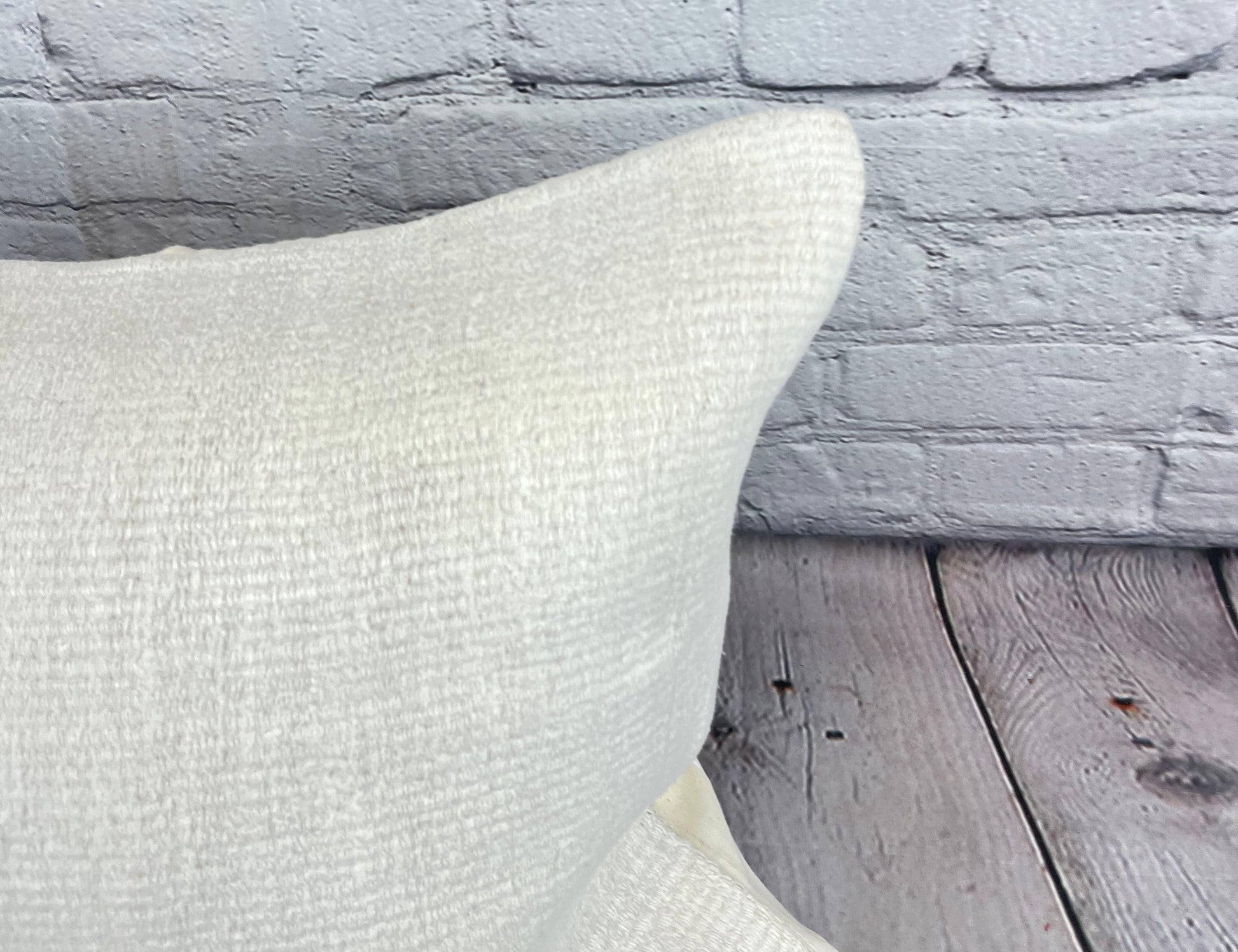 16 x 24 Hemp Pillow Turkish Cushion Natural White Pillow Cushion Cover #6154
