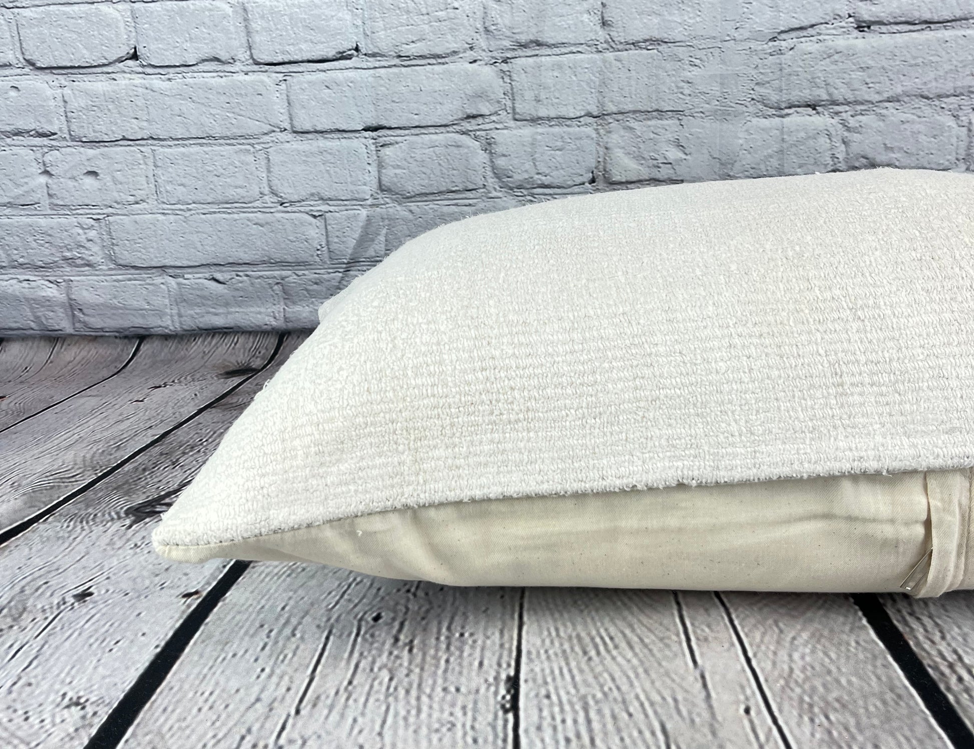 16 x 24 Hemp Pillow Turkish Cushion Natural White Pillow Cushion Cover #6154