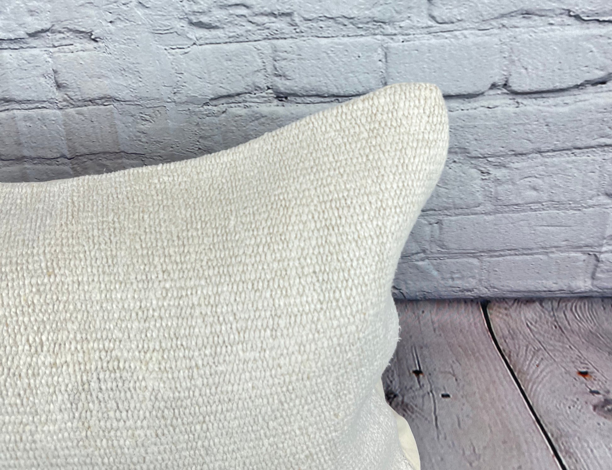16 x 24 Hemp Pillow Turkish Cushion Natural White Pillow Cushion Cover #6173