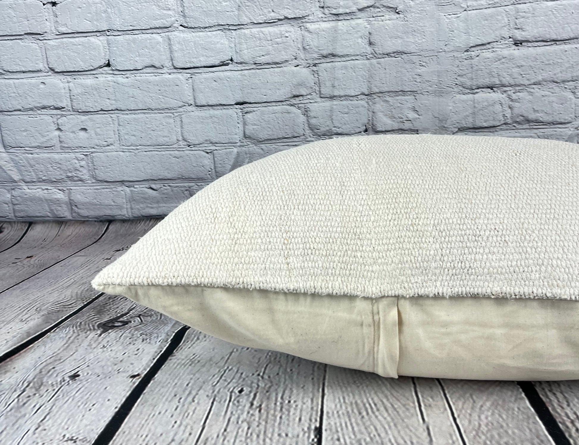 16 x 24 Hemp Pillow Turkish Cushion Natural White Pillow Cushion Cover #6173