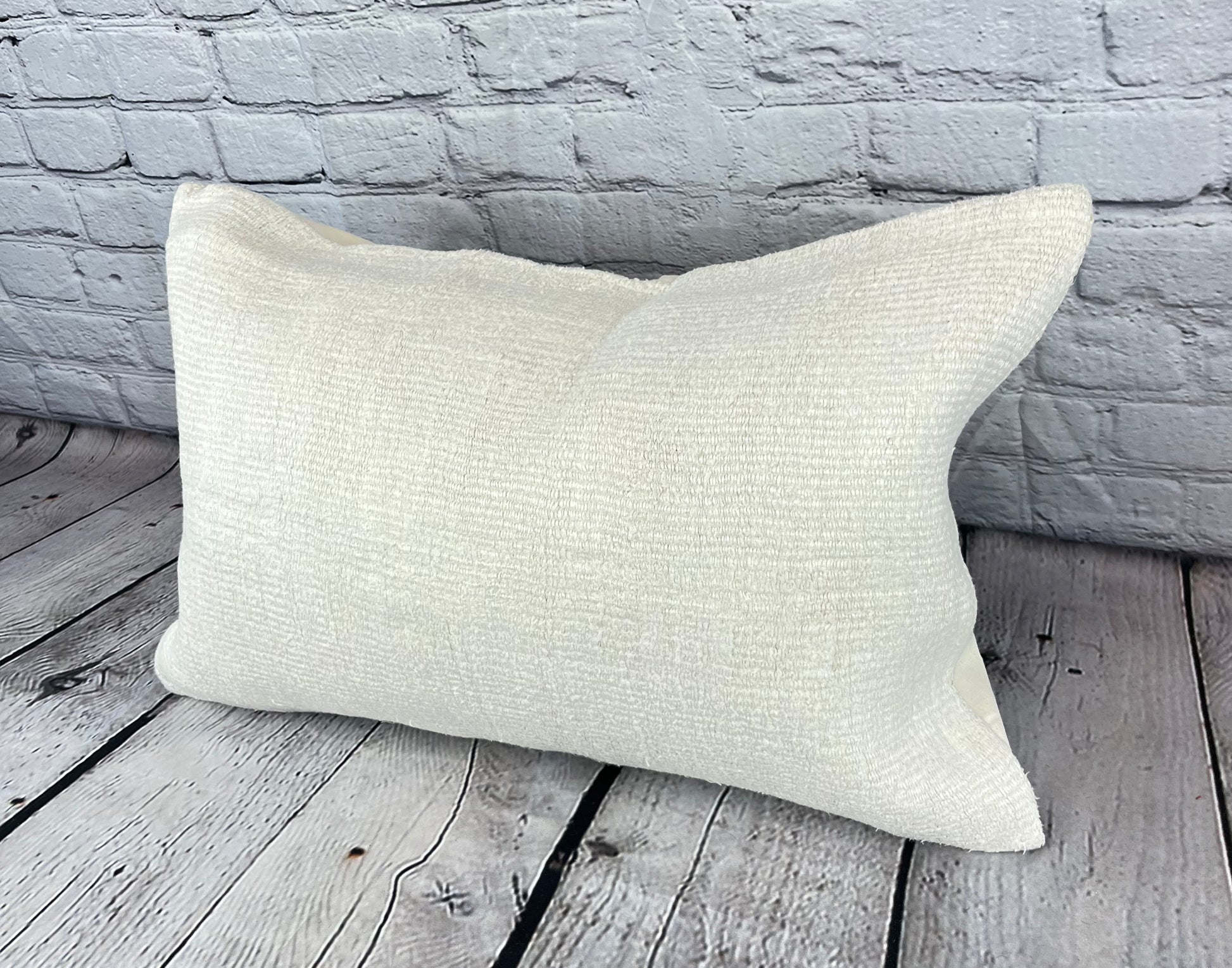 16 x 24 Hemp Pillow Turkish Cushion Natural White Pillow Cushion Cover #6172