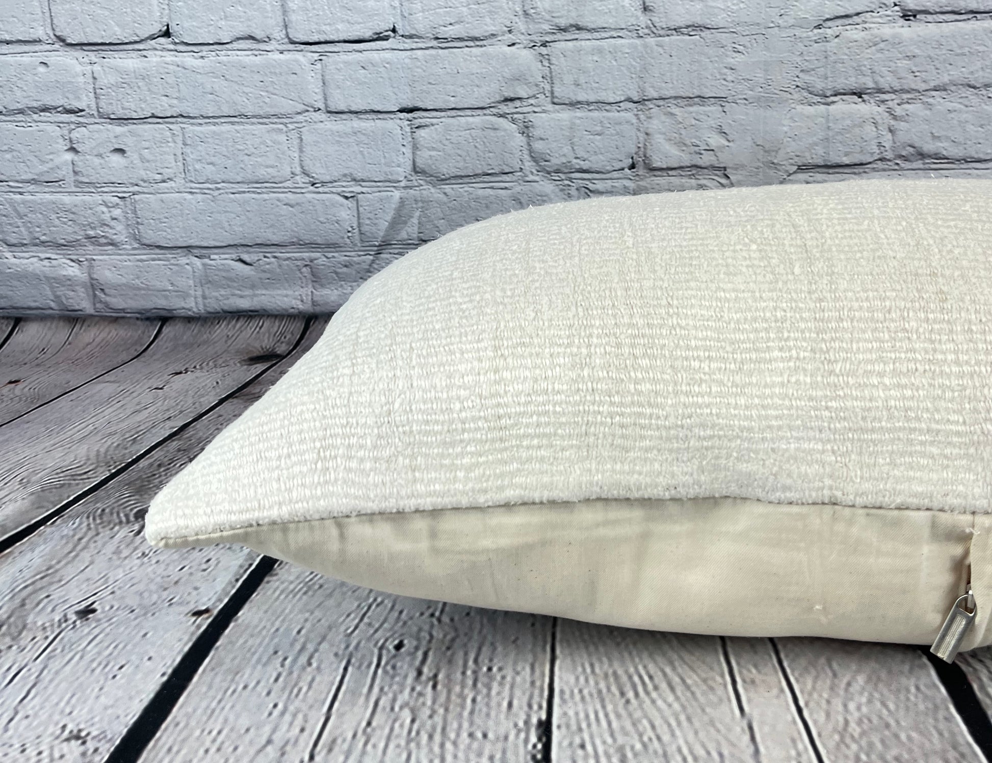 16 x 24 Hemp Pillow Turkish Cushion Natural White Pillow Cushion Cover #6172