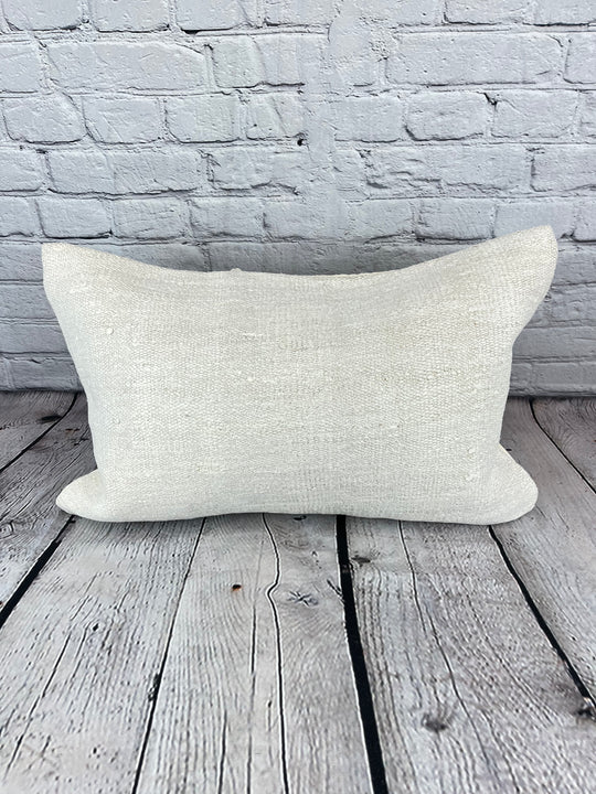 16 x 24 Hemp Pillow Turkish Cushion Natural White Pillow Cushion Cover #6168