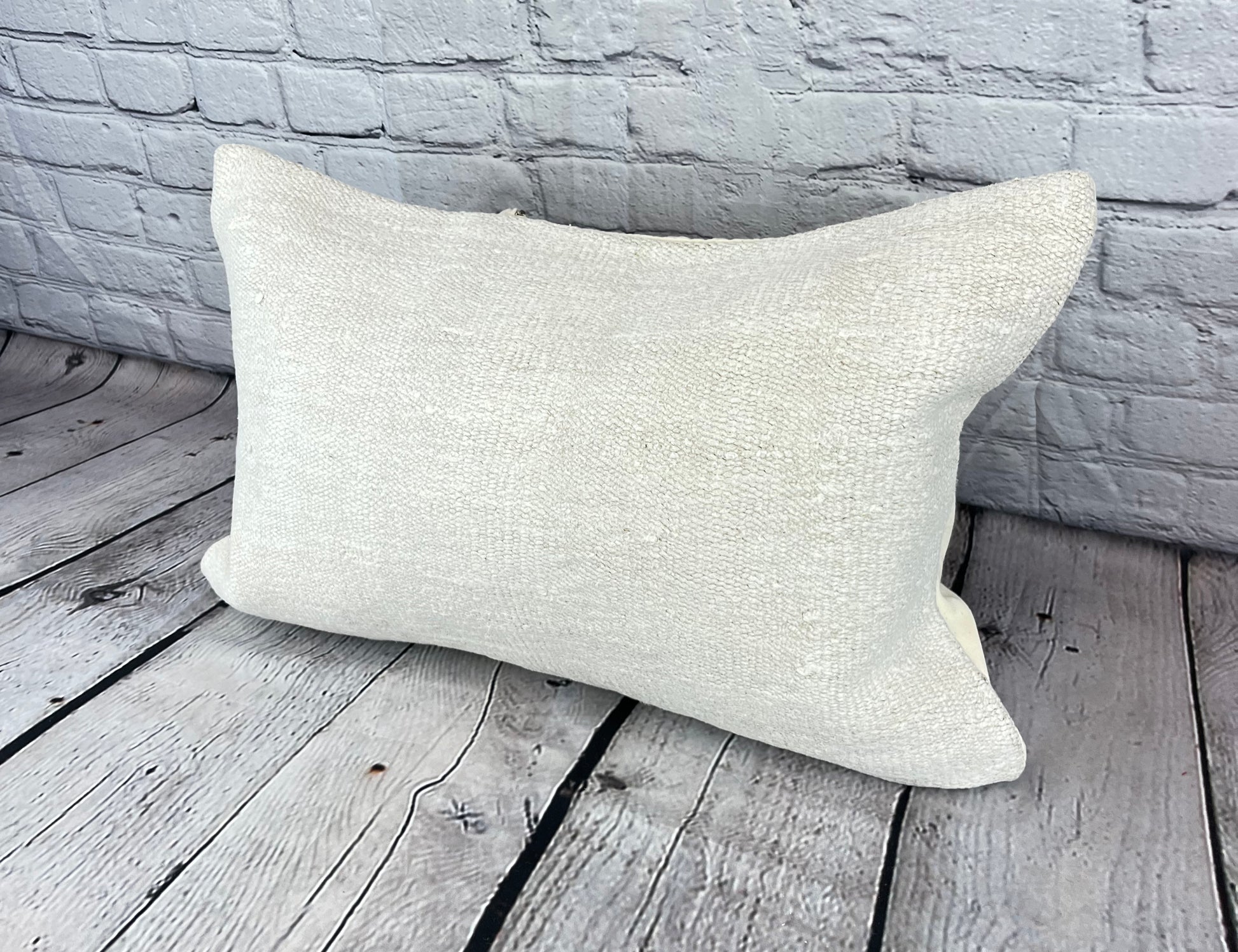 16 x 24 Hemp Pillow Turkish Cushion Natural White Pillow Cushion Cover #6168