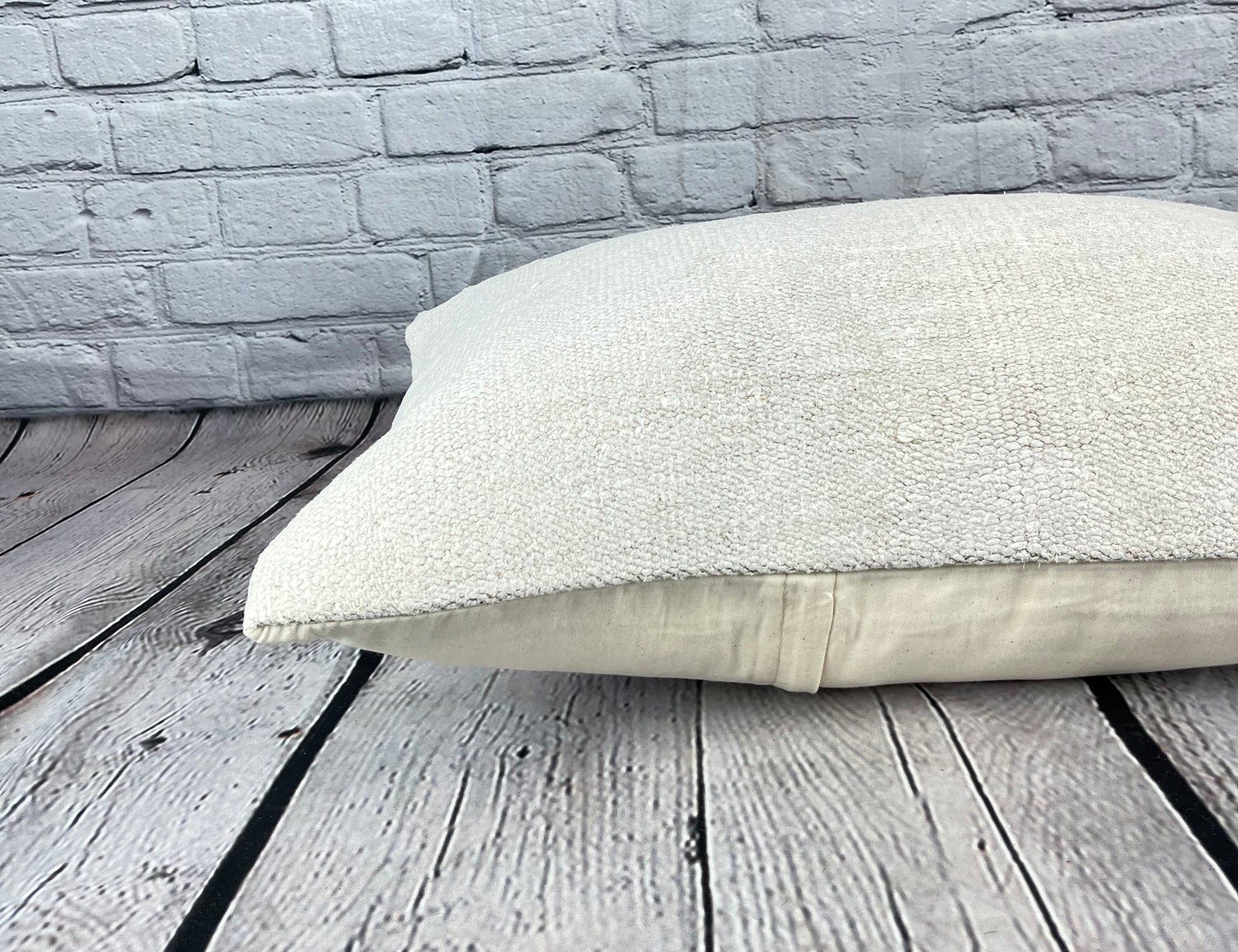 16 x 24 Hemp Pillow Turkish Cushion Natural White Pillow Cushion Cover #6168