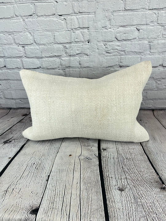 16 x 24 Hemp Pillow Turkish Cushion Natural White Pillow Cushion Cover #6198
