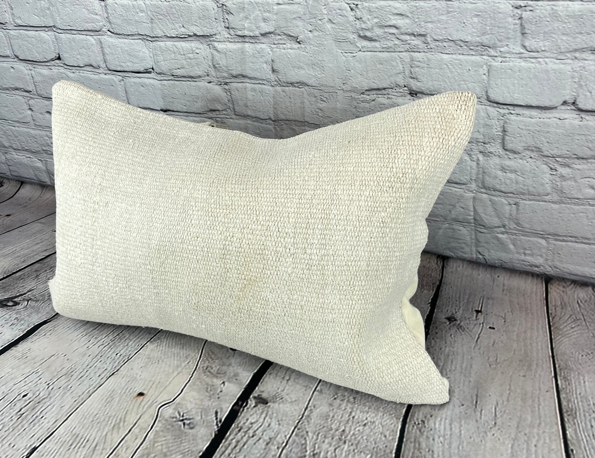 16 x 24 Hemp Pillow Turkish Cushion Natural White Pillow Cushion Cover #6198