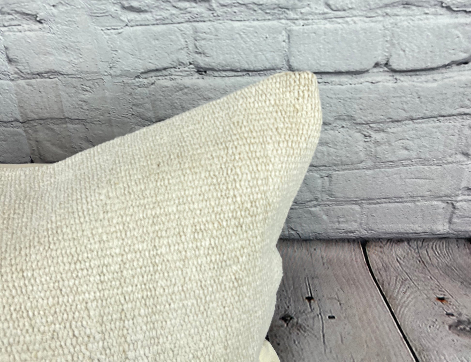 16 x 24 Hemp Pillow Turkish Cushion Natural White Pillow Cushion Cover #6198