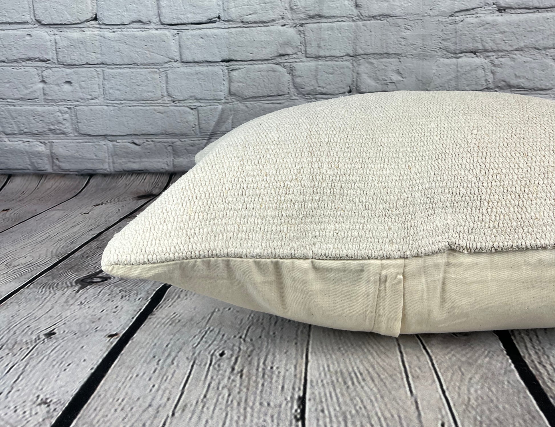 16 x 24 Hemp Pillow Turkish Cushion Natural White Pillow Cushion Cover #6198