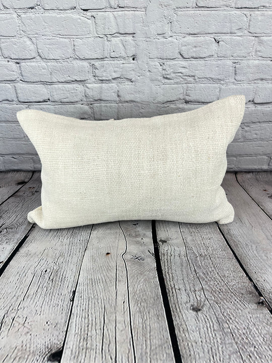 16 x 24 Hemp Pillow Turkish Cushion Natural White Pillow Cushion Cover #6199