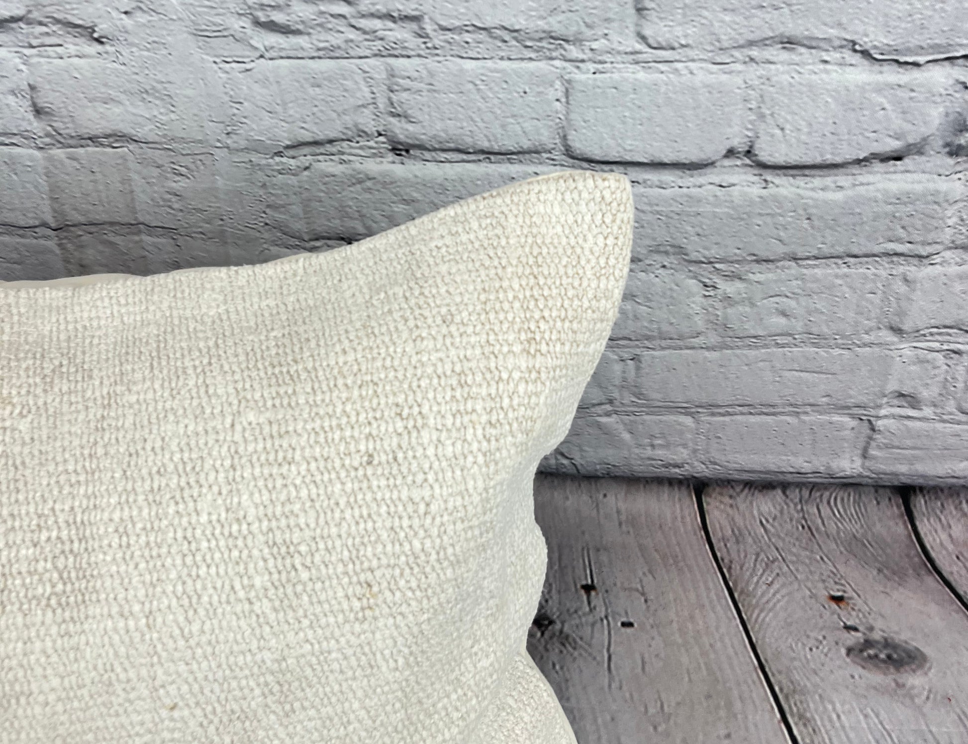16 x 24 Hemp Pillow Turkish Cushion Natural White Pillow Cushion Cover #6199