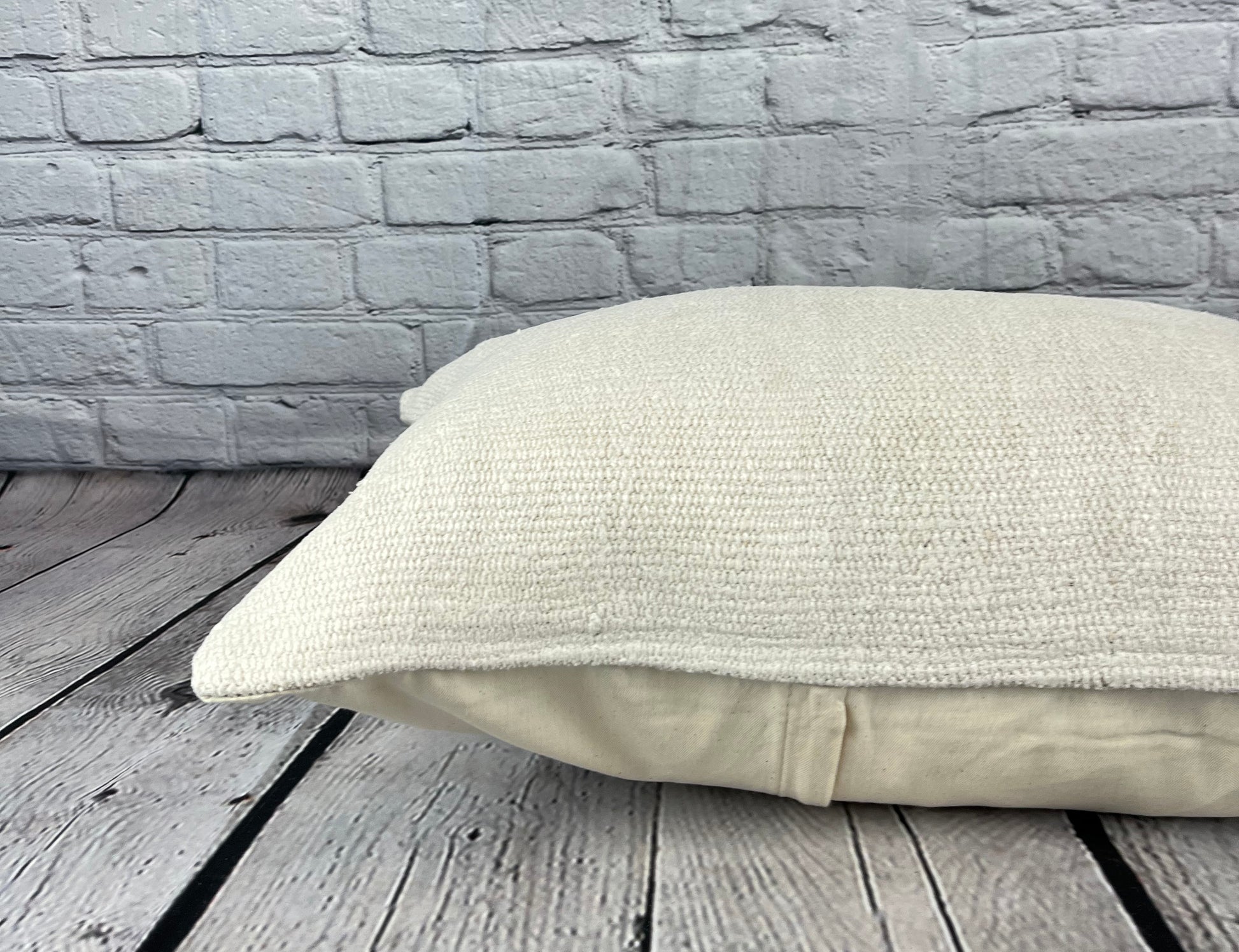 16 x 24 Hemp Pillow Turkish Cushion Natural White Pillow Cushion Cover #6199