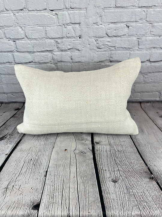 16 x 24 Hemp Pillow Turkish Cushion Natural White Pillow Cushion Cover #6157