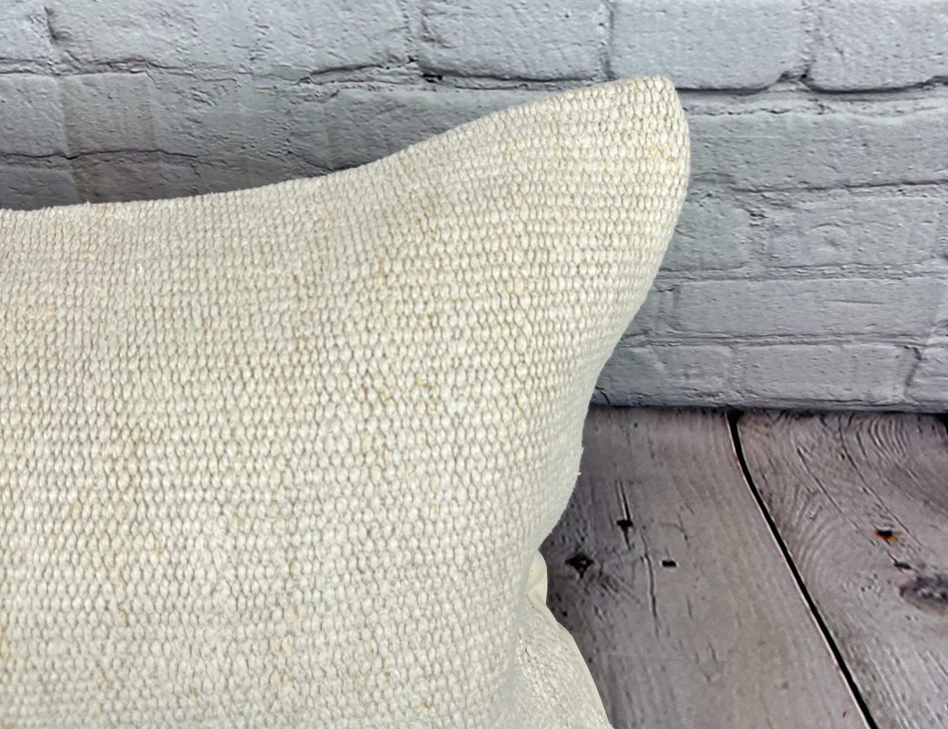 16 x 24 Hemp Pillow Turkish Cushion Natural White Pillow Cushion Cover #6157