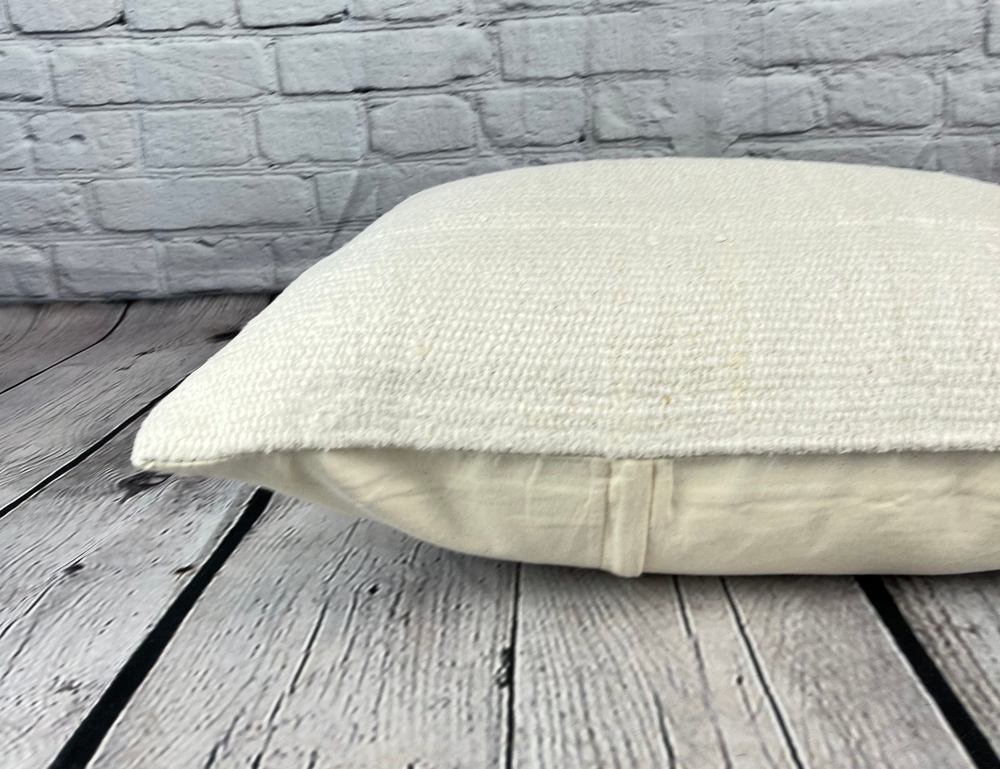 16 x 24 Hemp Pillow Turkish Cushion Natural White Pillow Cushion Cover #6157