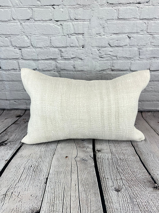 16 x 24 Hemp Pillow Turkish Cushion Natural White Pillow Cushion Cover #6177