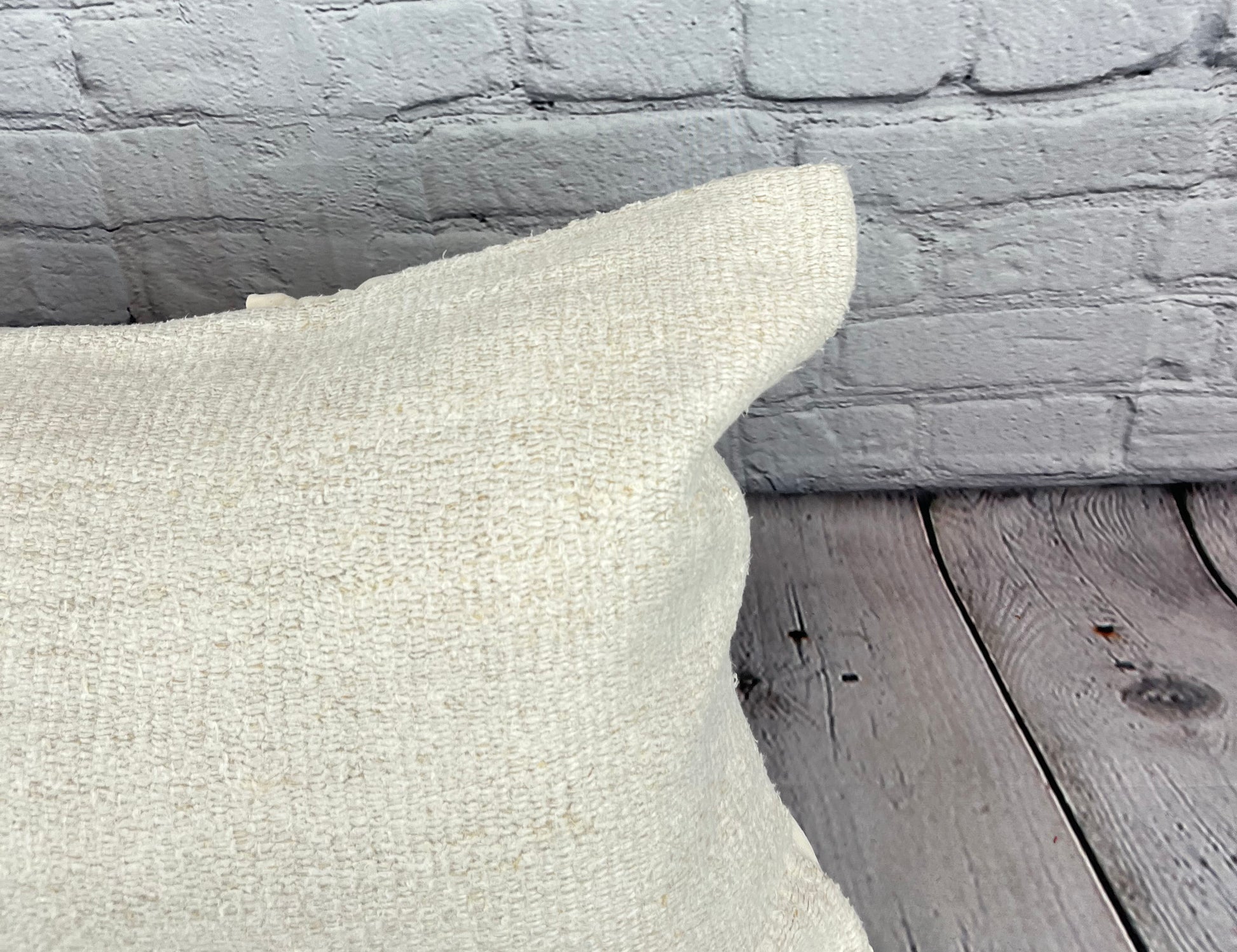 16 x 24 Hemp Pillow Turkish Cushion Natural White Pillow Cushion Cover #6176
