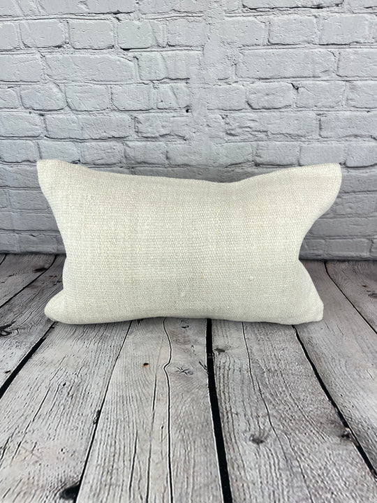 16 x 24 Hemp Pillow Turkish Cushion Natural White Pillow Cushion Cover #6156
