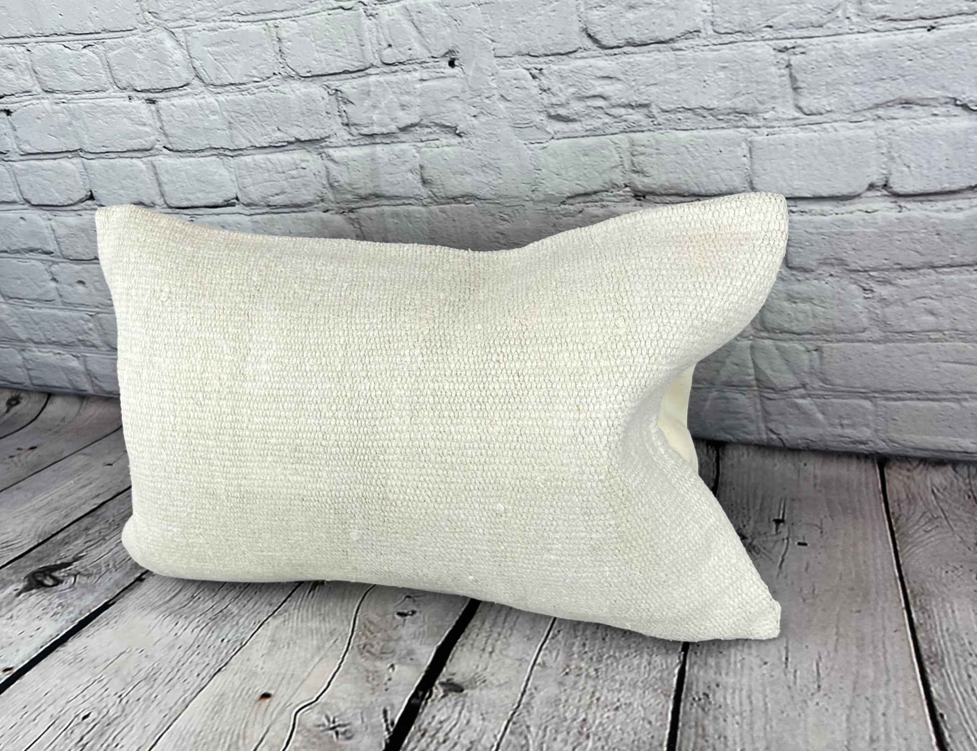 16 x 24 Hemp Pillow Turkish Cushion Natural White Pillow Cushion Cover #6156