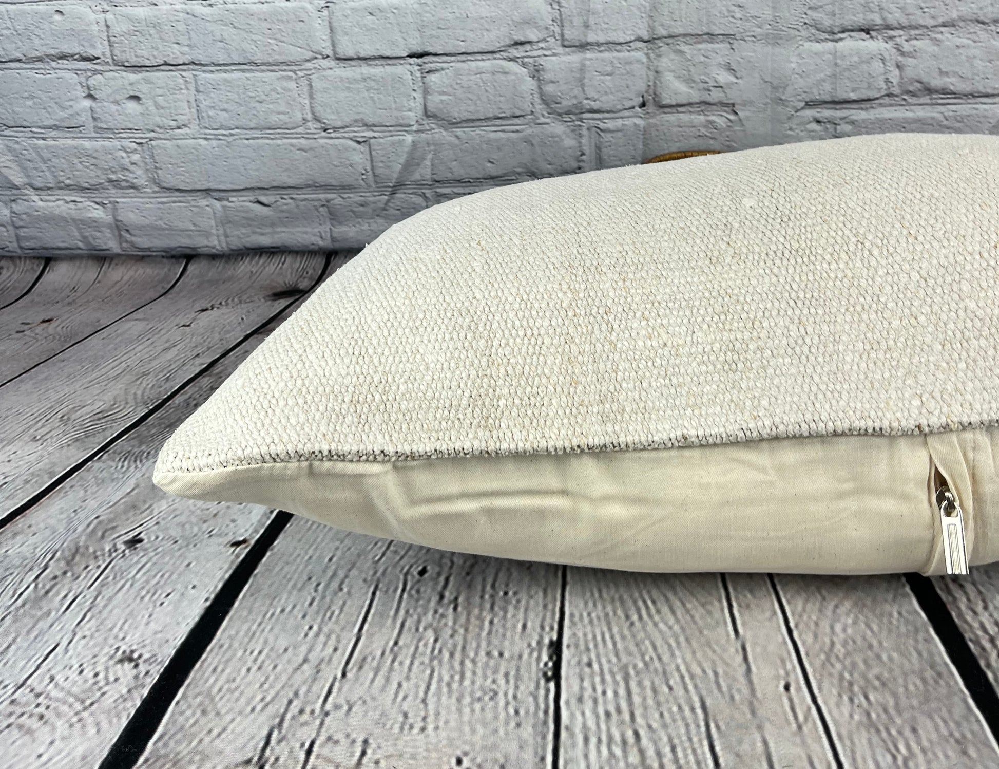 16 x 24 Hemp Pillow Turkish Cushion Natural White Pillow Cushion Cover #6156
