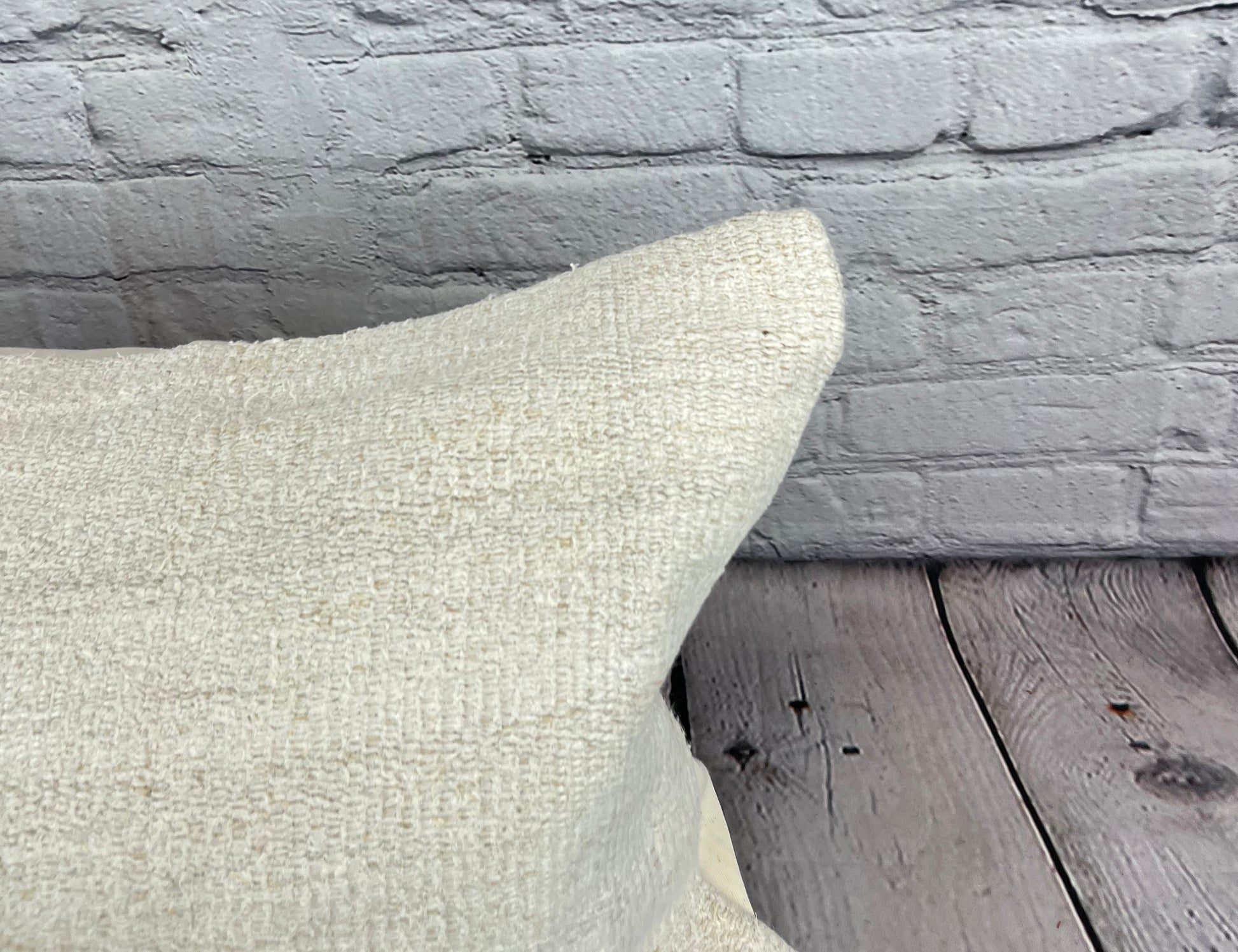 16 x 24 Hemp Pillow Turkish Cushion Natural White Pillow Cushion Cover #6084