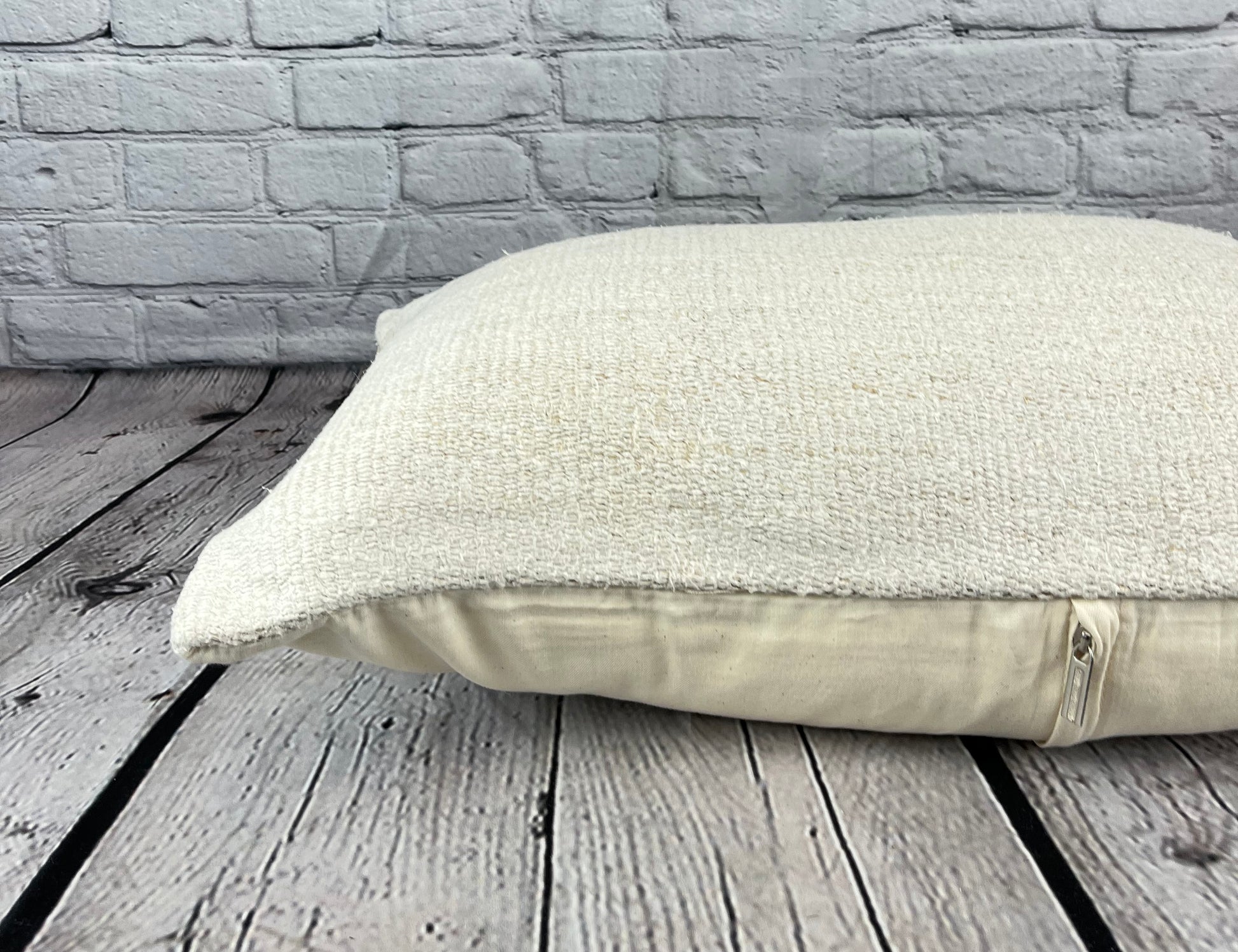 16 x 24 Hemp Pillow Turkish Cushion Natural White Pillow Cushion Cover #6080