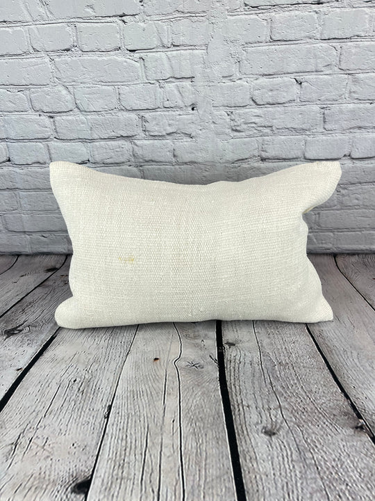 16 x 24 Hemp Pillow Turkish Cushion Natural White Pillow Cushion Cover #6078