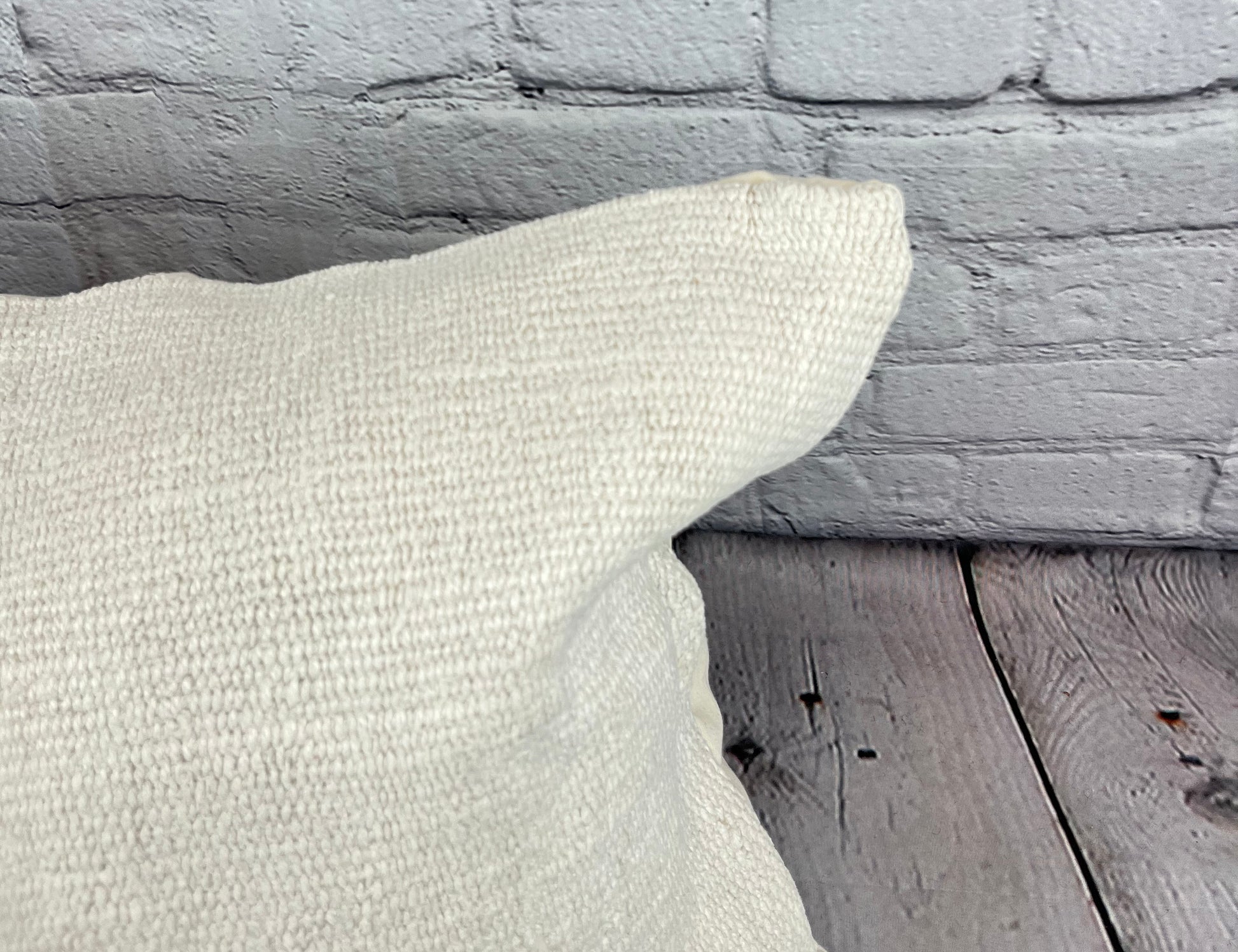 16 x 24 Hemp Pillow Turkish Cushion Natural White Pillow Cushion Cover #6078