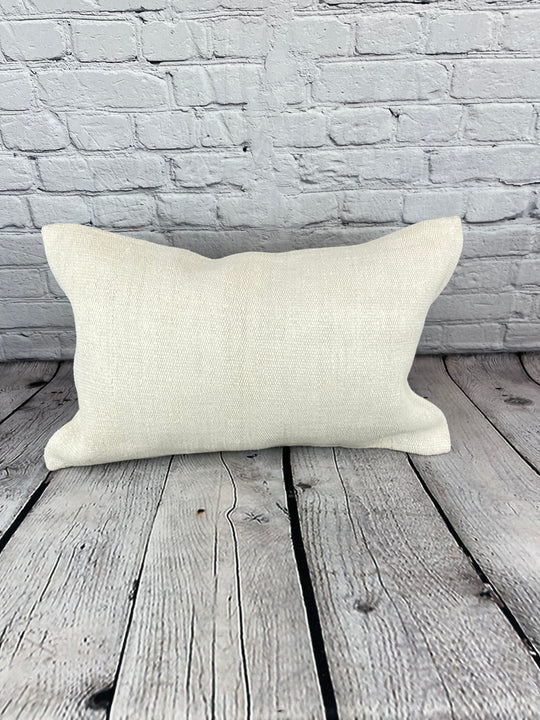 16 x 24 Hemp Pillow Turkish Cushion Natural White Pillow Cushion Cover #6077