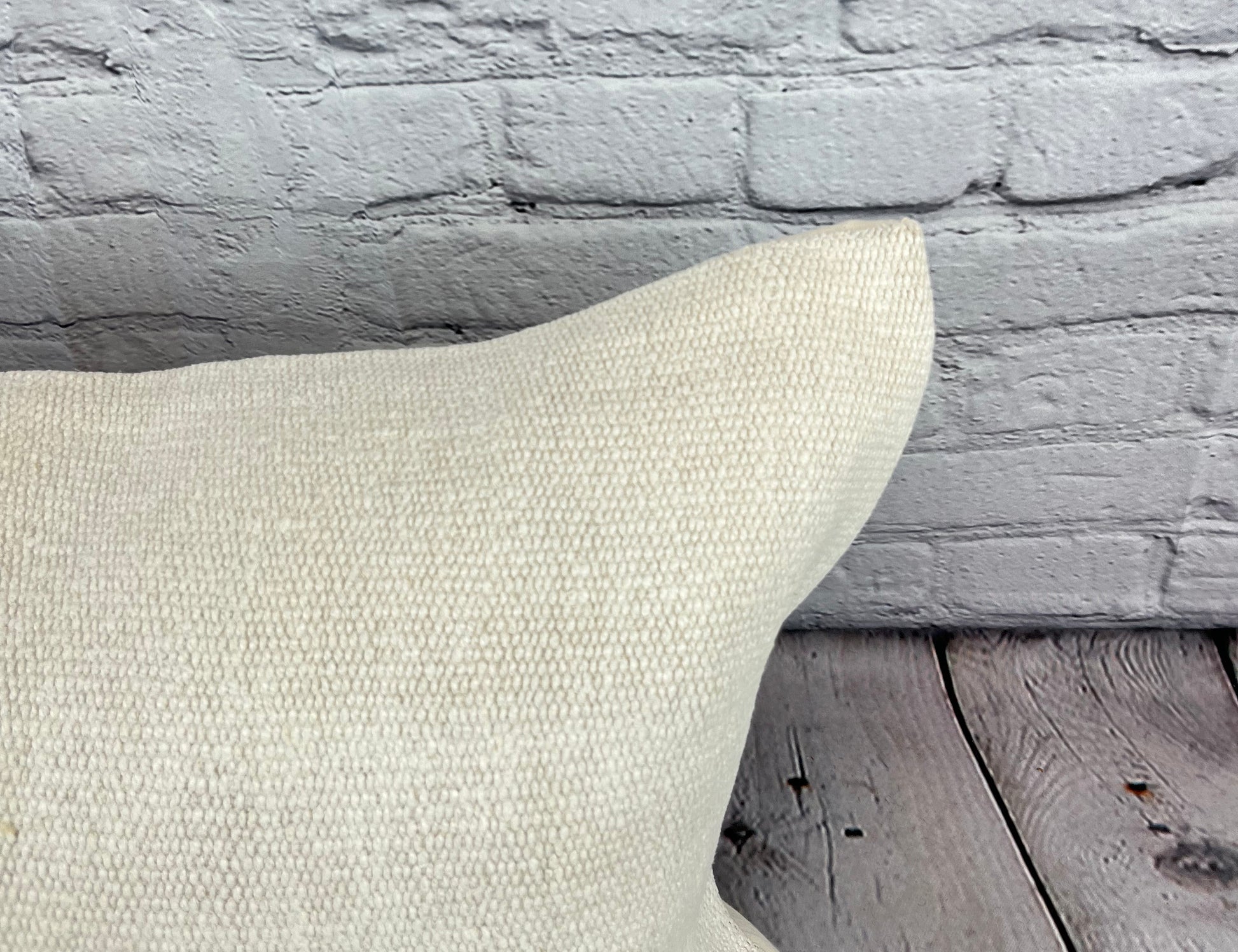 16 x 24 Hemp Pillow Turkish Cushion Natural White Pillow Cushion Cover #6077