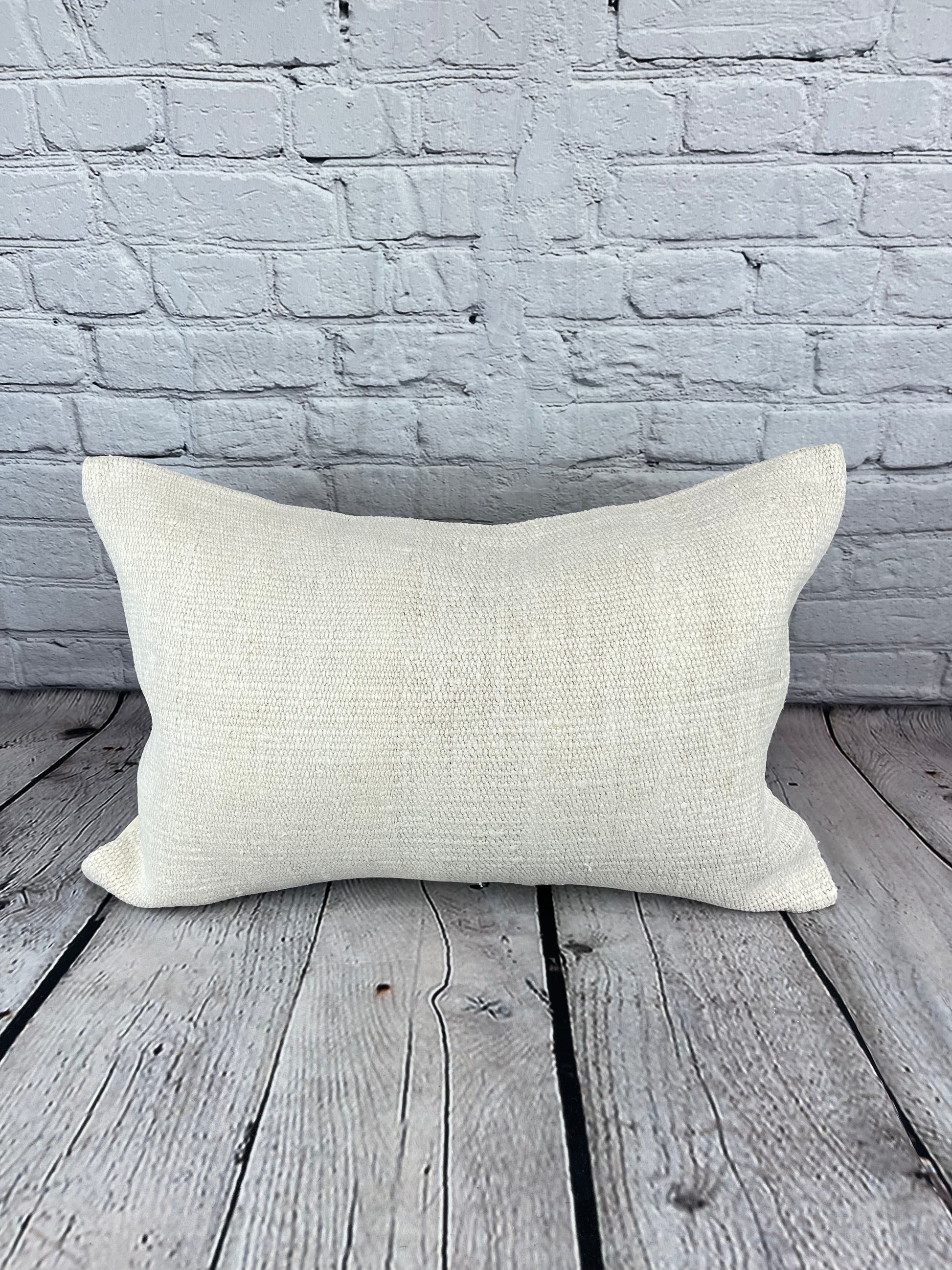 16 x 24 Hemp Pillow Turkish Cushion Natural White Pillow Cushion Cover #6076