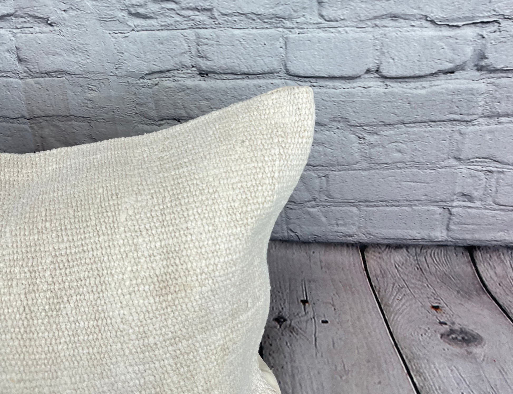16 x 24 Hemp Pillow Turkish Cushion Natural White Pillow Cushion Cover #6076
